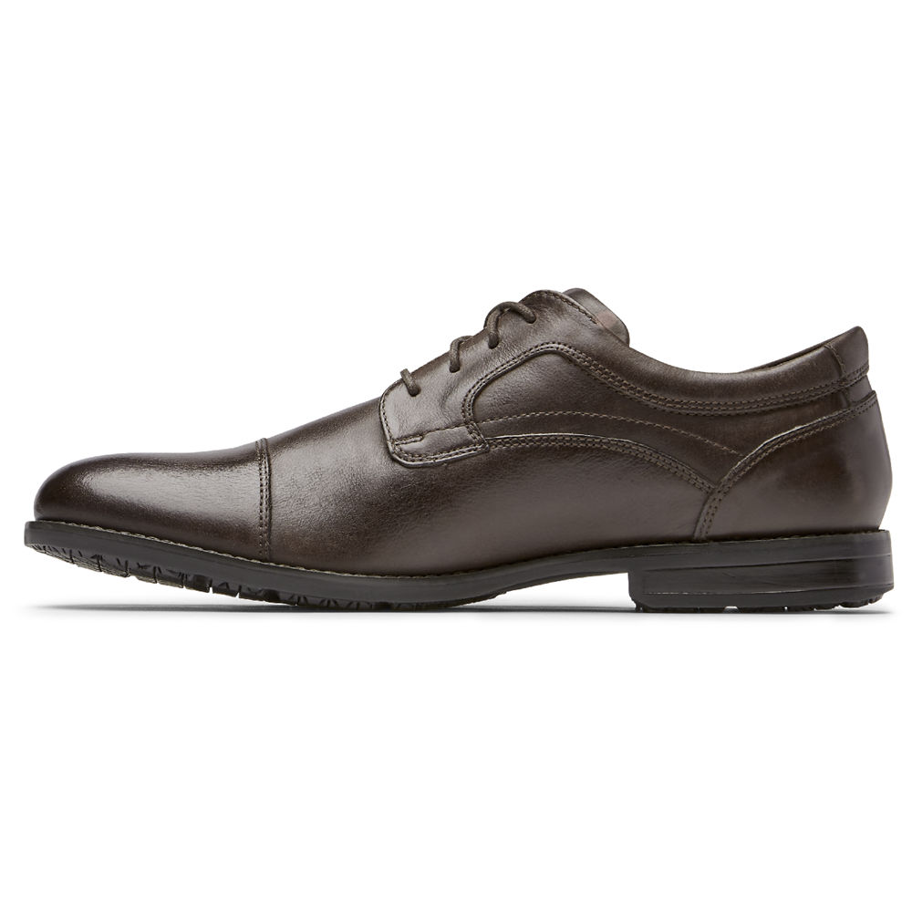 Oxfords Rockport Hombre Mexico - Mykel Cap Toe Marrom - YWGJK0816